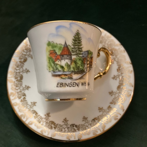 Ebingen/Wttbg Gerold porcelain Demitasse cup and saucer - Picture 1 of 5